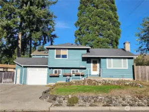 THE FRONT OF THIS UNIQUE HOME WITH A FABULOUS DADU and HEATED SHOP!!