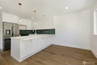 Double sided storage under the island