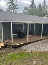 Spacious backyard deck perfect for entertaining guests and enjoying outdoor gatherings.