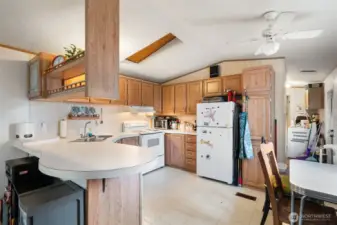 Kitchen with eating area