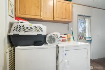 Laundry area in the hall