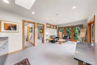 Guest House's sitting area, separate bedroom and ensuite bathroom.