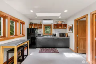 Guest House's kitchenette with eating space.