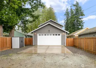 Alley access to garage