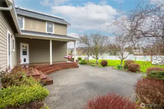 private back deck and patio