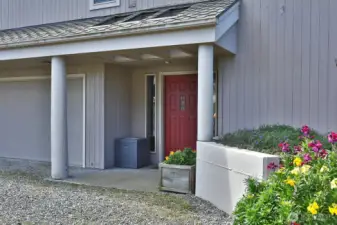 Front entry. EV charger plug-in located up here.