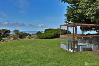 Enclosed garden on additional lot.