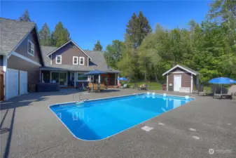 Entertain or relax with family on your pool deck. Remodeled Pool house w/bathroom and changing area