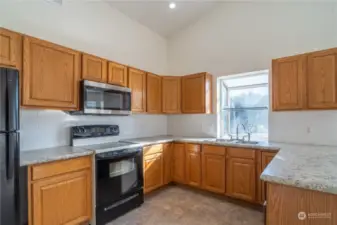 Spacious kitchen with plenty of counter space