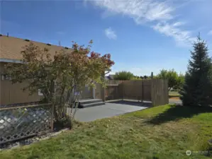 Spacious patio off the dining room/living room area