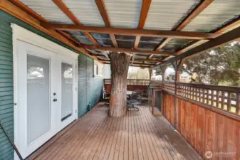 Back deck to relax.