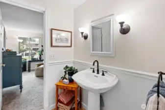 Powder Room, just off the office/den.