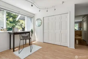 Office? Workout room? Guest bedroom  - this room off of the kitchen has served all of these functions!