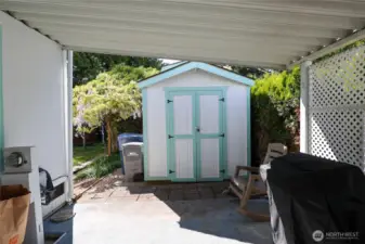 Matching storage shed