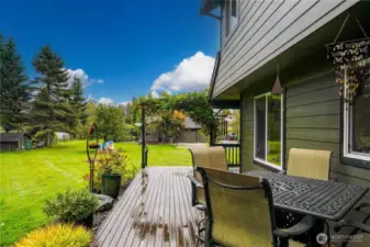Wrap around deck overlooking beautiful grounds