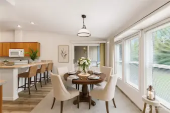 Virtually staged dining