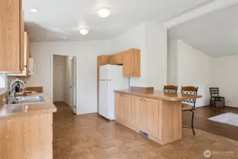 Laundry/mud room through the doorway