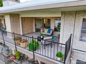 Spacious balcony offering year-round waterfront enjoyment