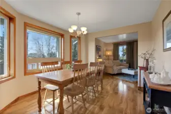 Formal Dining Room looking into the Formal Living Room.
