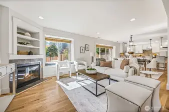 There is an abundance of natural light in all living spaces.