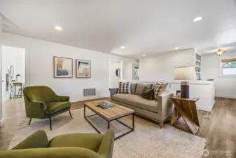Bonus space on upper floor for work or play.