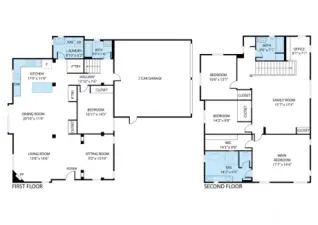 The home's floorplan has a modern open concept feel.