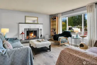 Great light pours in through the large picture window in the living room!