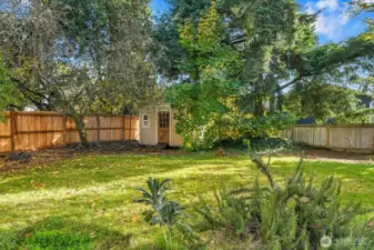 There's even a 10'x12' shed in the corner for storing your lawn equipment!