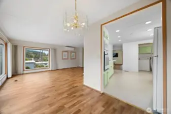 Dining area and open livng room