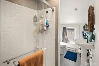 Unit #2011: Updated bathroom serves all three upstairs bedrooms.