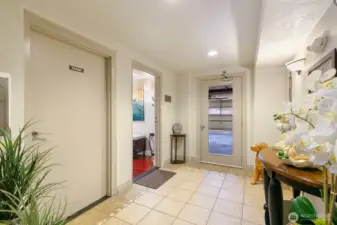 Two car parking and storage are steps away.