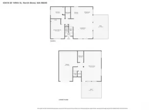 Floorplan features a versatile 1,540 sq ft layout with 3 bedrooms, 2 baths, and open-concept living—creating the perfect riverfront retreat.