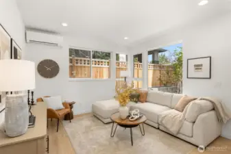 Featuring premium appliances, custom cabinetry, and expansive quartz counters for effortless meal prep.