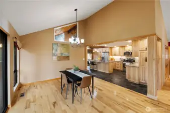 Check out this great space, however you decide to use it.  Possibilities abound.  Newer light fixture, natural light, hickory hardwood flooring and immediately adjacent to your beautiful kitchen.