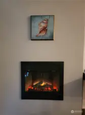 Cozy electice fireplace