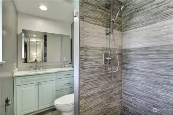 Ensuite bathroom with amazing tile.