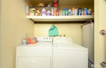 Laundry in bathroom