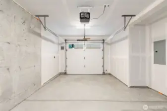 One car garage with Garage Door Opener