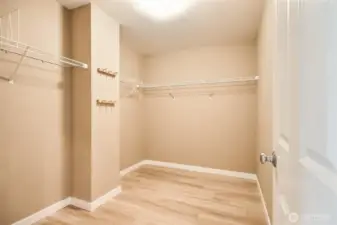 Expansive walk in closet