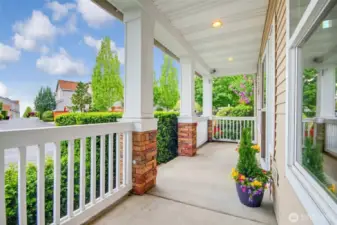 The big front porch is very inviting.