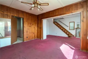 Downstairs is spacious