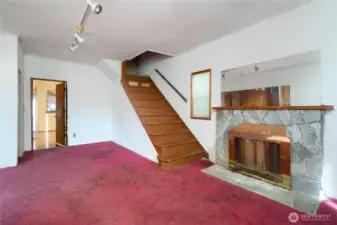 Main floor bedroom ahead