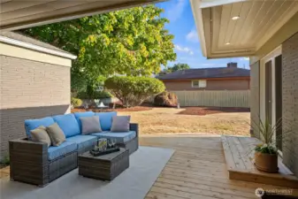 The spacious, level lot is fully fenced, offering a safe and perfect place to grow lasting memories.