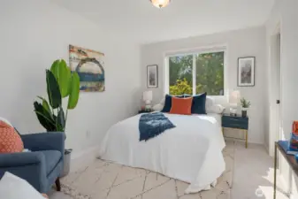 Fourth bedroom (all on one floor!) with a big walk-in closet.