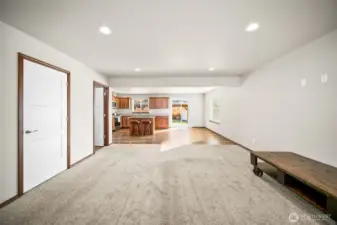 Open concept living room & kitchen