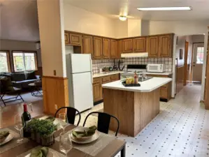 Looking from dining through to laundry room area.