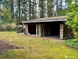 Another view of woodshed.  Lots of covered storage.