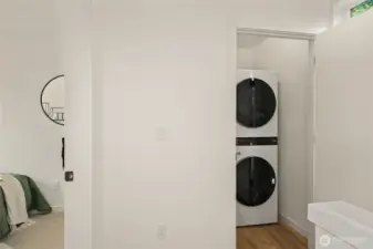 Full size washer and dryer included.