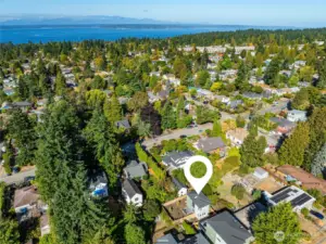 Close to Carkeek Park and beach.