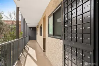 Mail Boxes on same level as unit